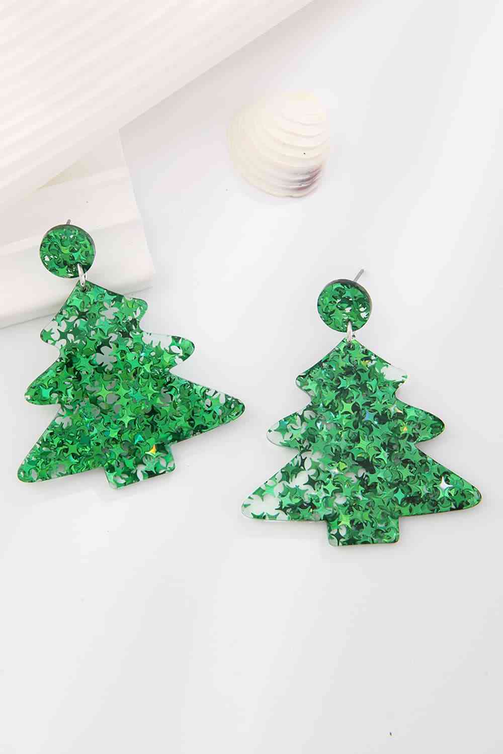 Christmas Tree Acrylic Earrings