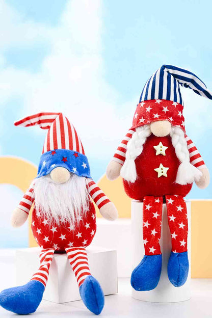 Gnomos decorativos con sombrero puntiagudo del Día de la Independencia de 2 piezas