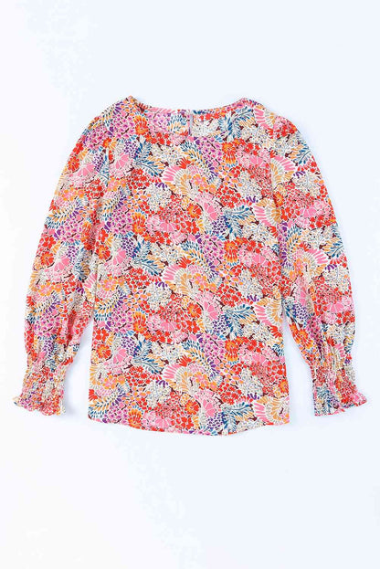 Blusa de manga larga con estampado floral