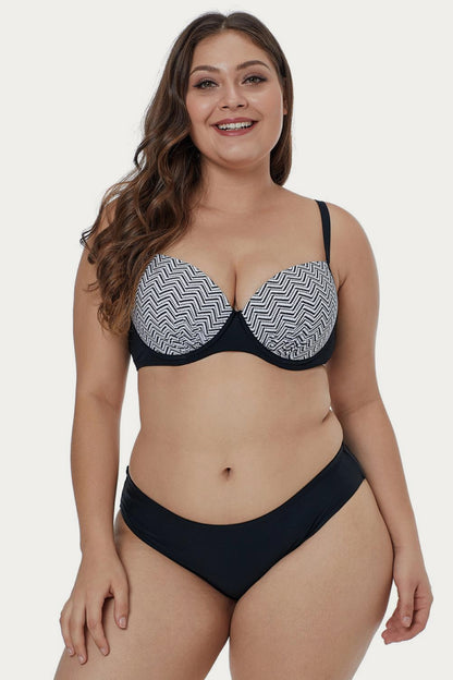 Ensemble de Bikini Imprimé Vagues Grande Taille