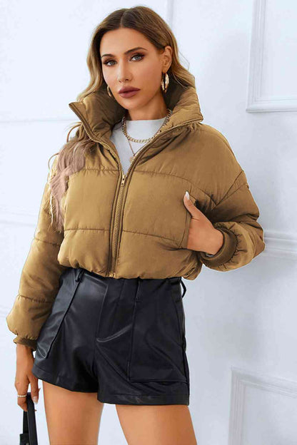 Manteau d'hiver zippé avec poches