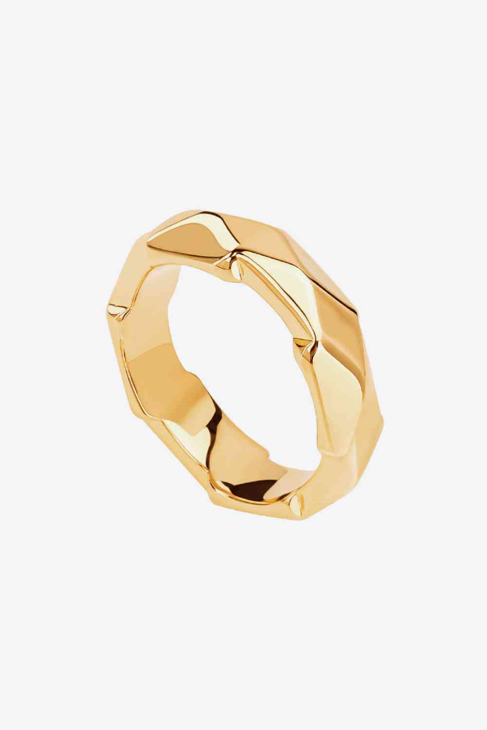 Anillo de cobre bañado en oro de 18 quilates