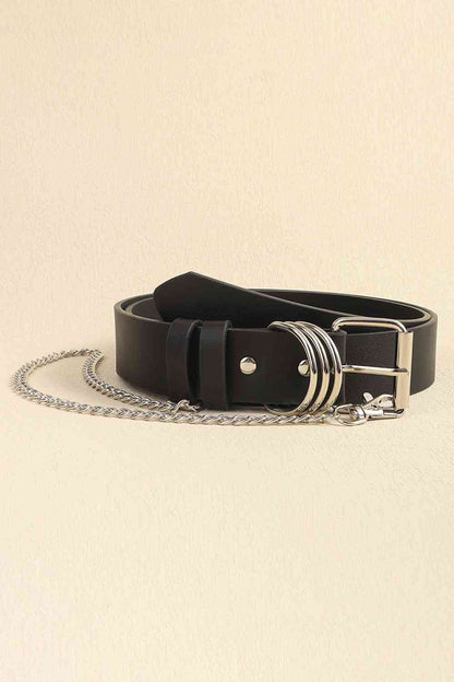 Ceinture à chaîne en alliage de cuir PU