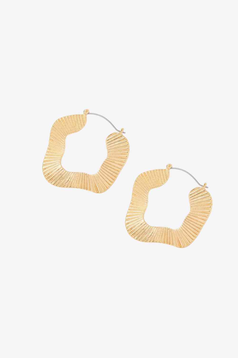 Ribbed Alloy Earrings