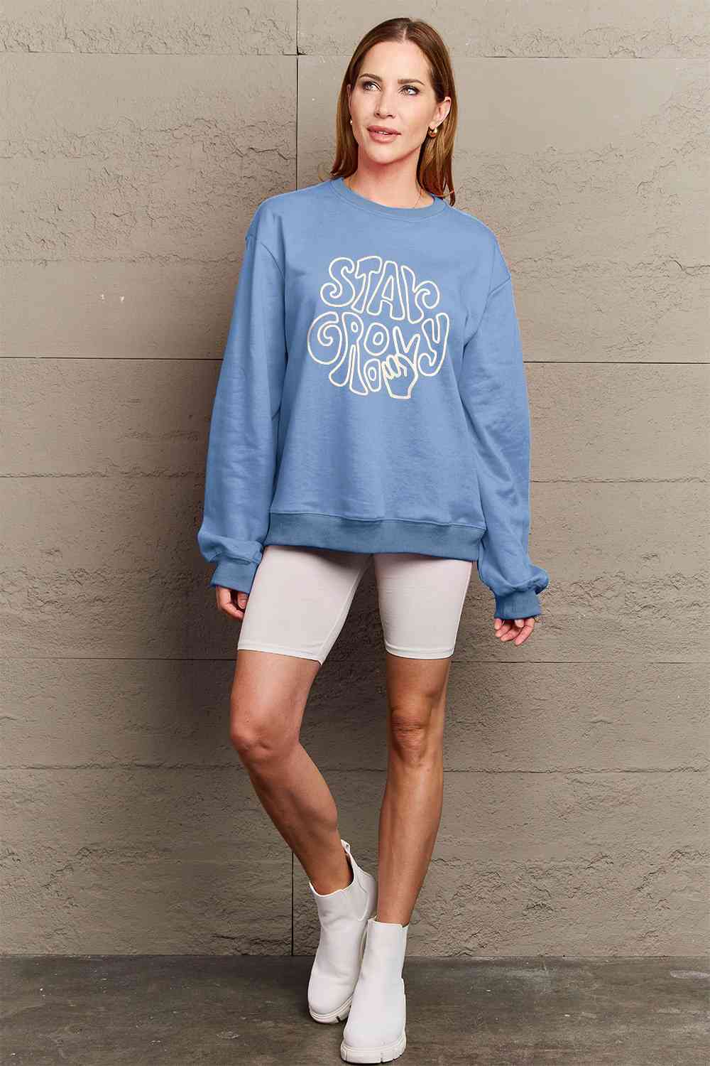 Sweat-shirt graphique Simply Love pleine taille