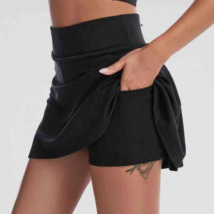 Falda pantalón deportiva con cintura ancha