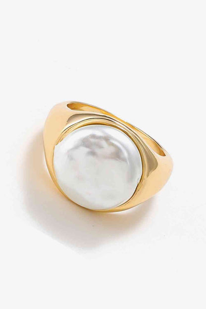 Bague en alliage plaqué or 18 carats Pearl