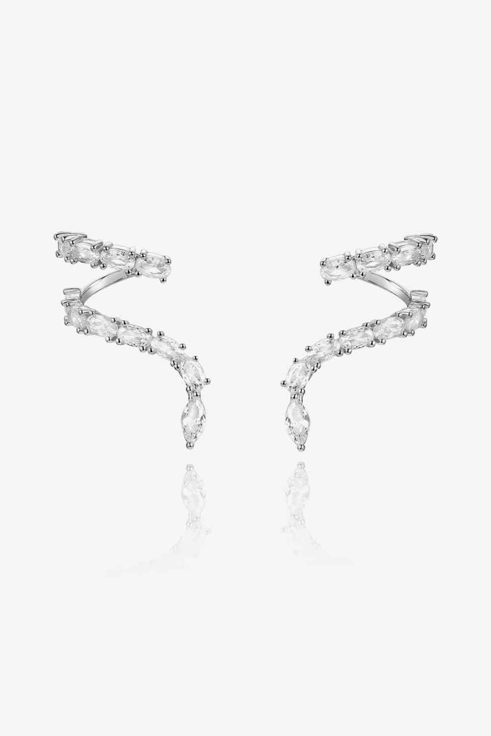 Boucles d'oreilles en argent sterling 925 avec zircone