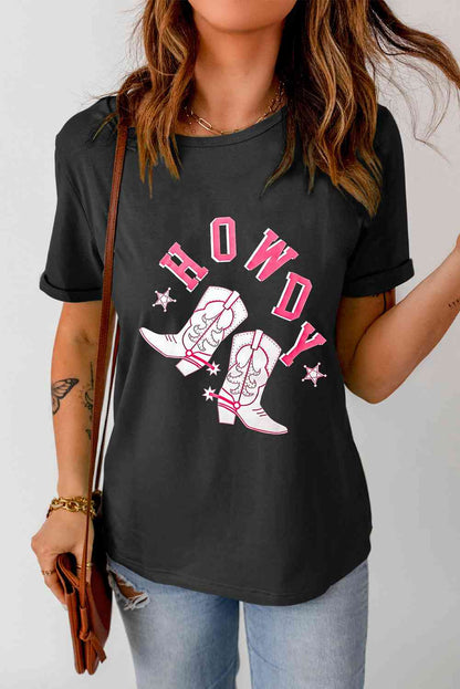 HOWDY - T-shirt graphique avec bottes de cowboy