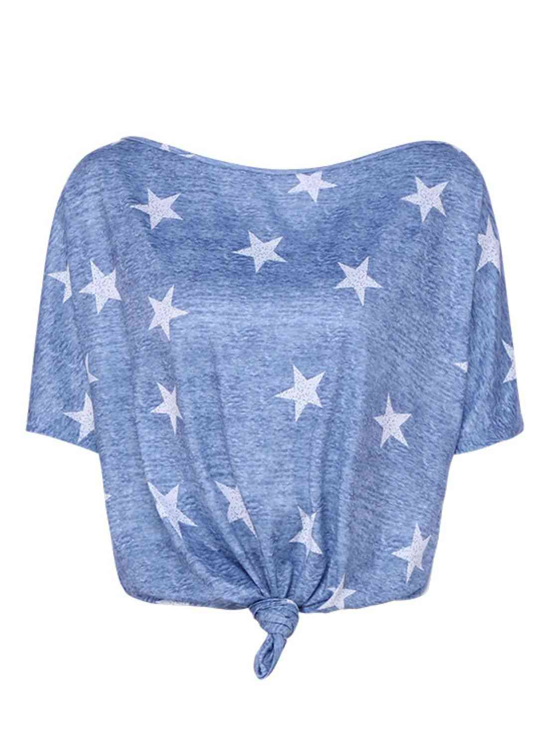 Camiseta de manga corta con estampado de estrellas