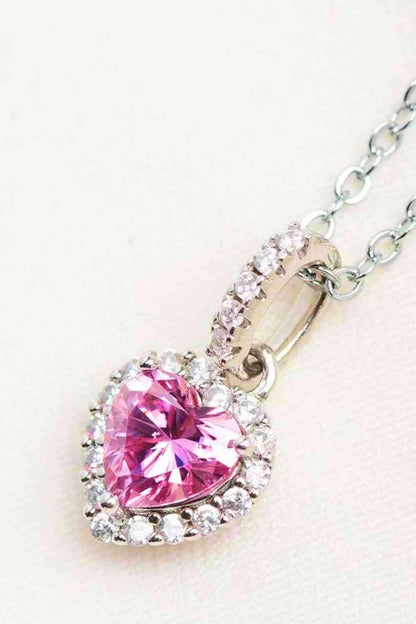 Collier pendentif coeur moissanite 1 carat