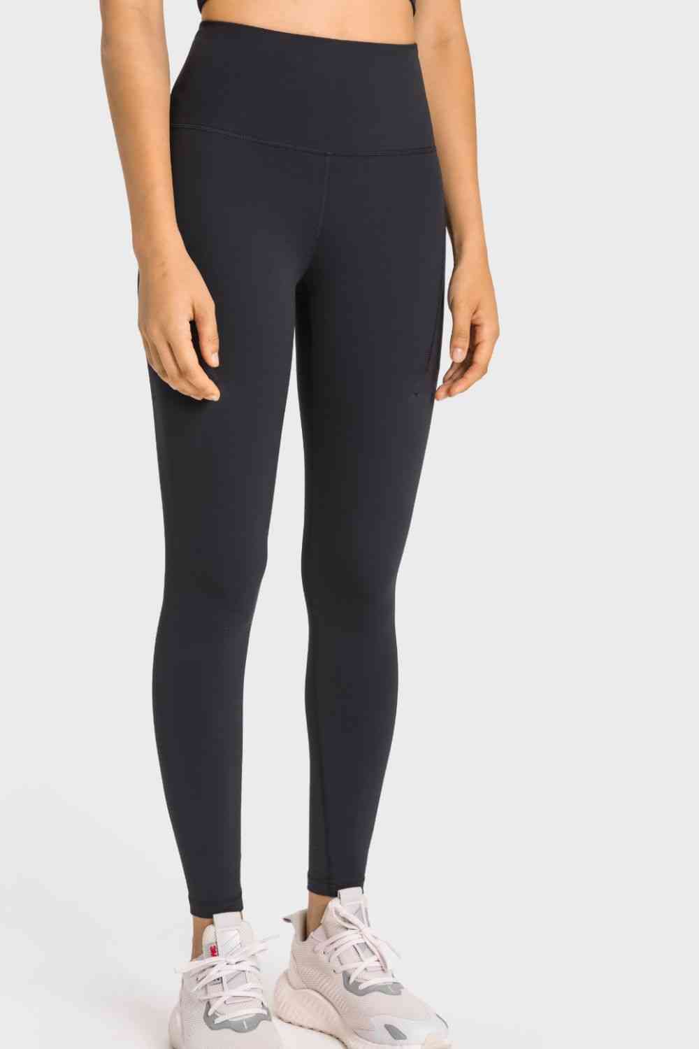 Leggings de yoga con bolsillo y cintura ancha de talle alto