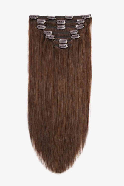 Extensions de cheveux humains indiens à clipser 16" 110 g