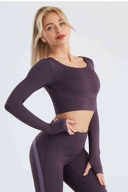 Crisscross Cropped Sports Top