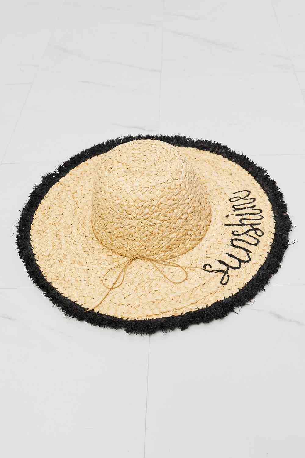 Fame Sunshine Straw Fringe Hat