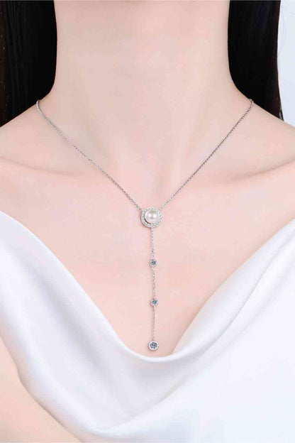 Collier plaqué rhodium moissanite