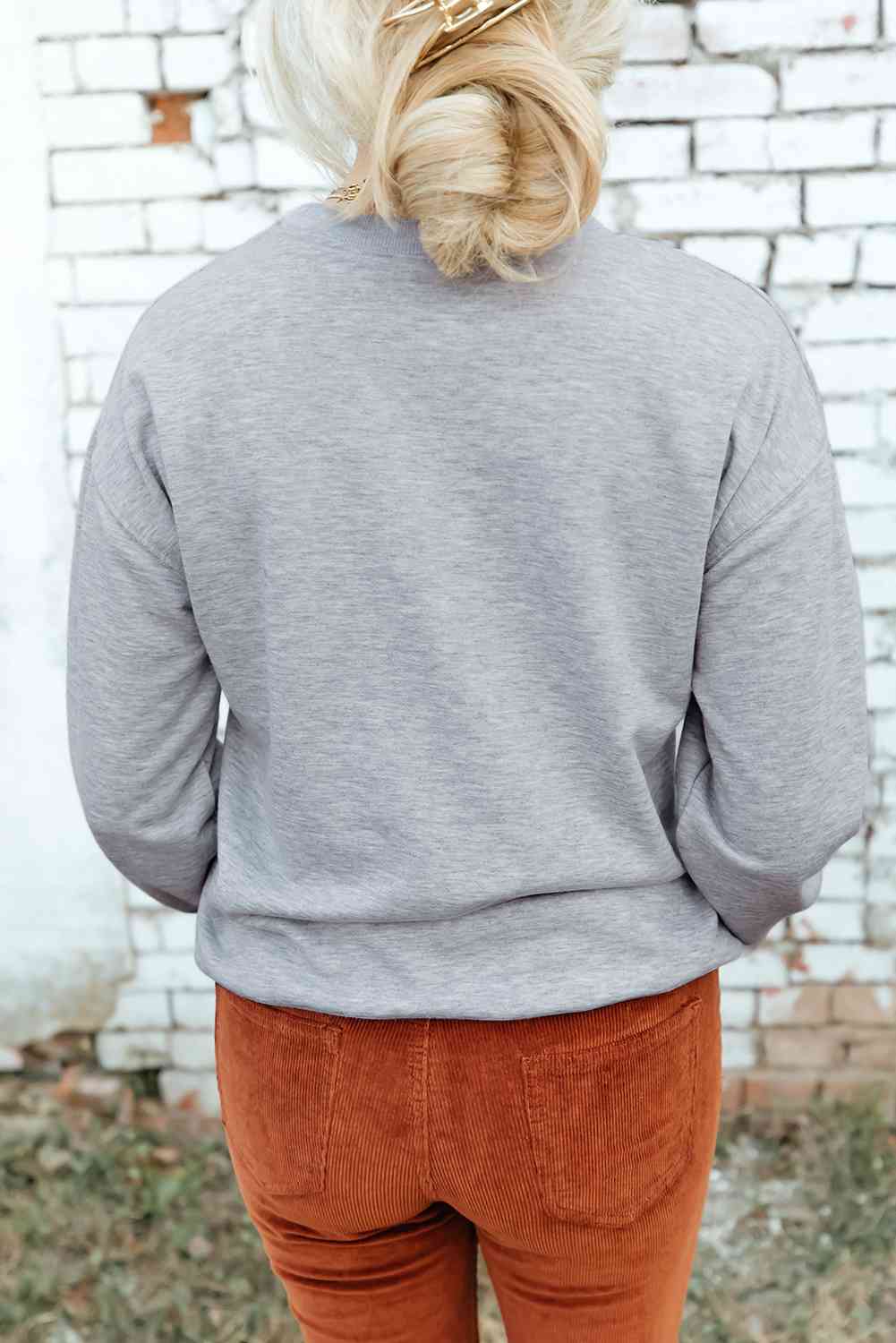 Sweat-shirt à col rond avec motif de Noël