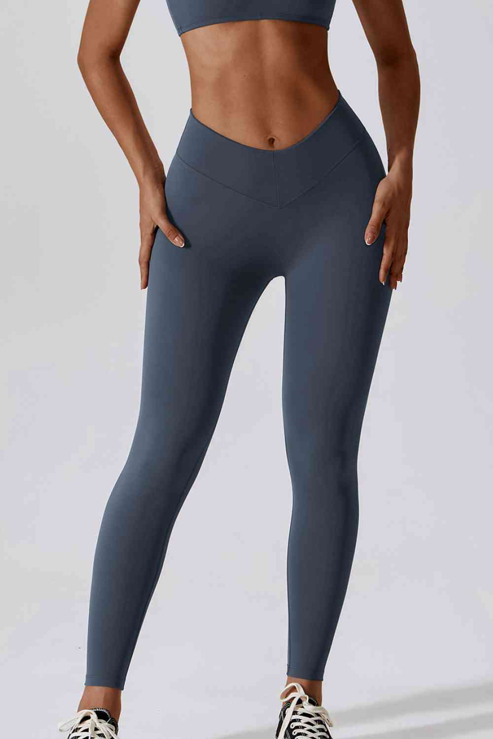 Legging de sport coupe slim à large ceinture