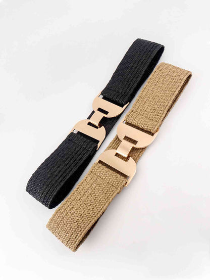 Ceinture élastique à boucle en alliage