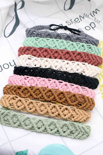 Assortiment de 2 bandeaux flexibles en macramé