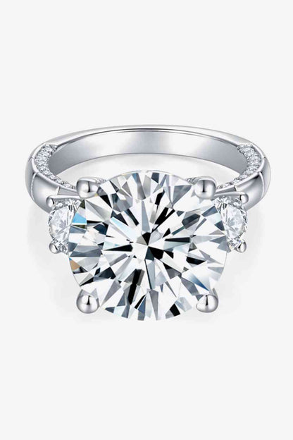 Bague plaquée platine moissanite 8,6 carats