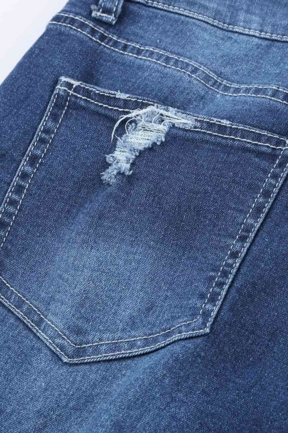 Jean Baeful taille haute avec ourlet effet vieilli