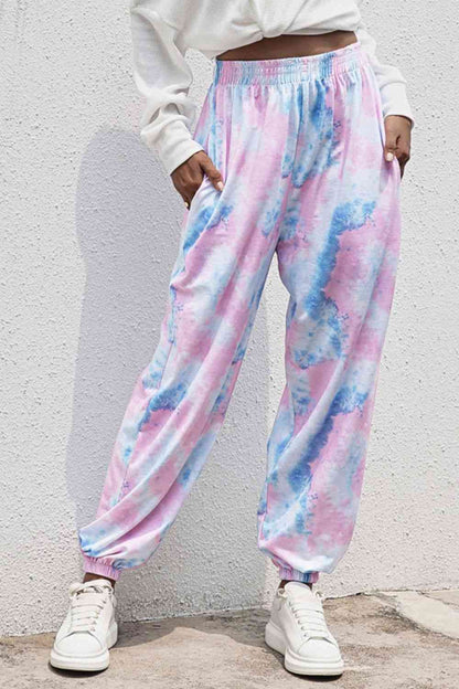 Pantalon de jogging tie-dye avec poches