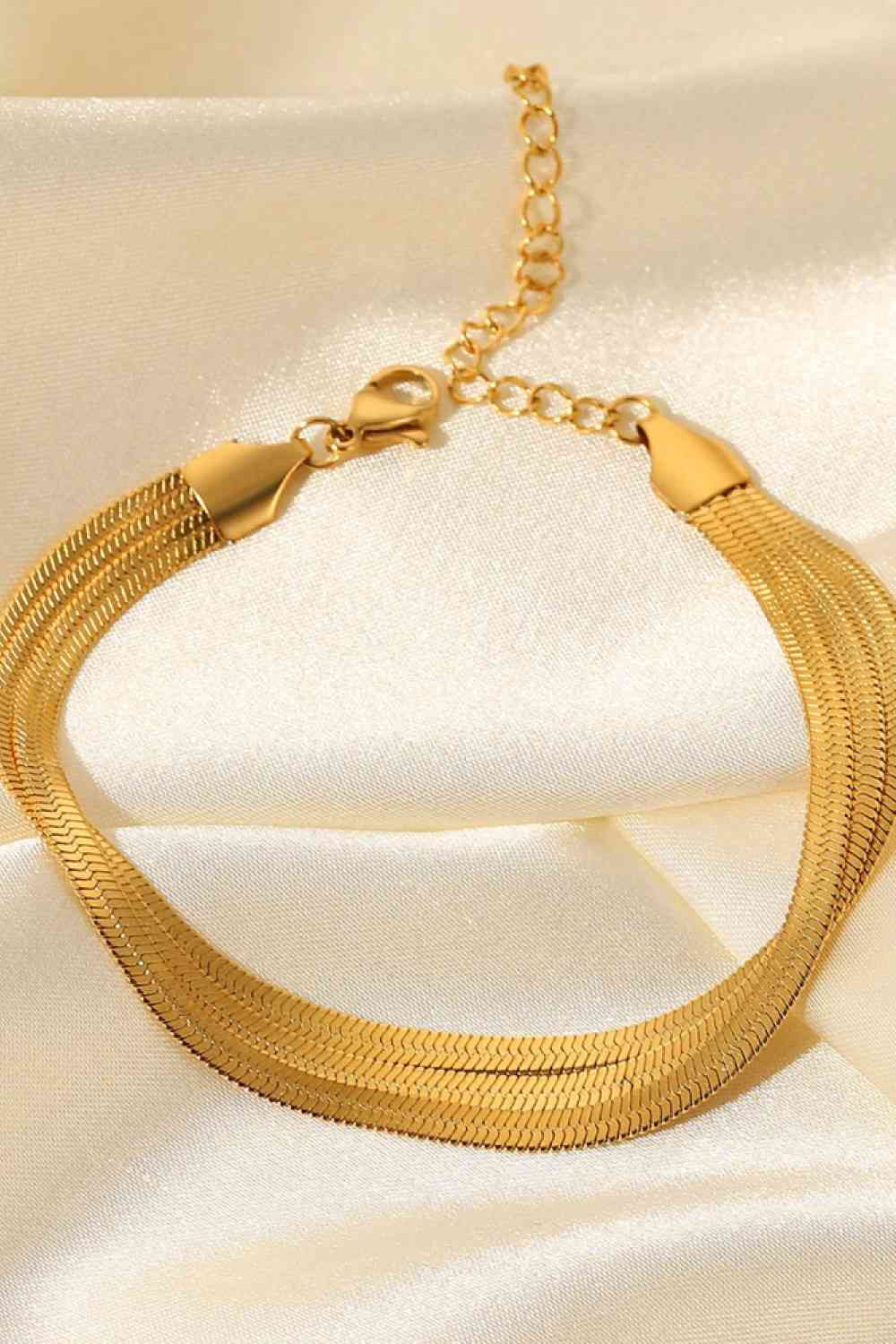 Bracelet chaîne serpent triple épaisseur