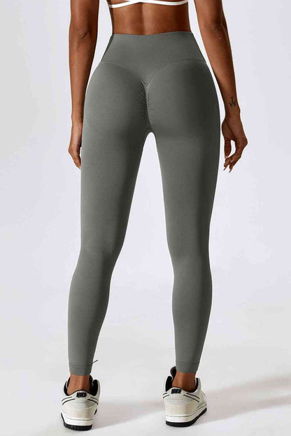 Legging de sport coupe slim à large ceinture