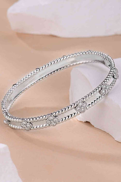 Pulsera de plata de ley 925 con moissanita