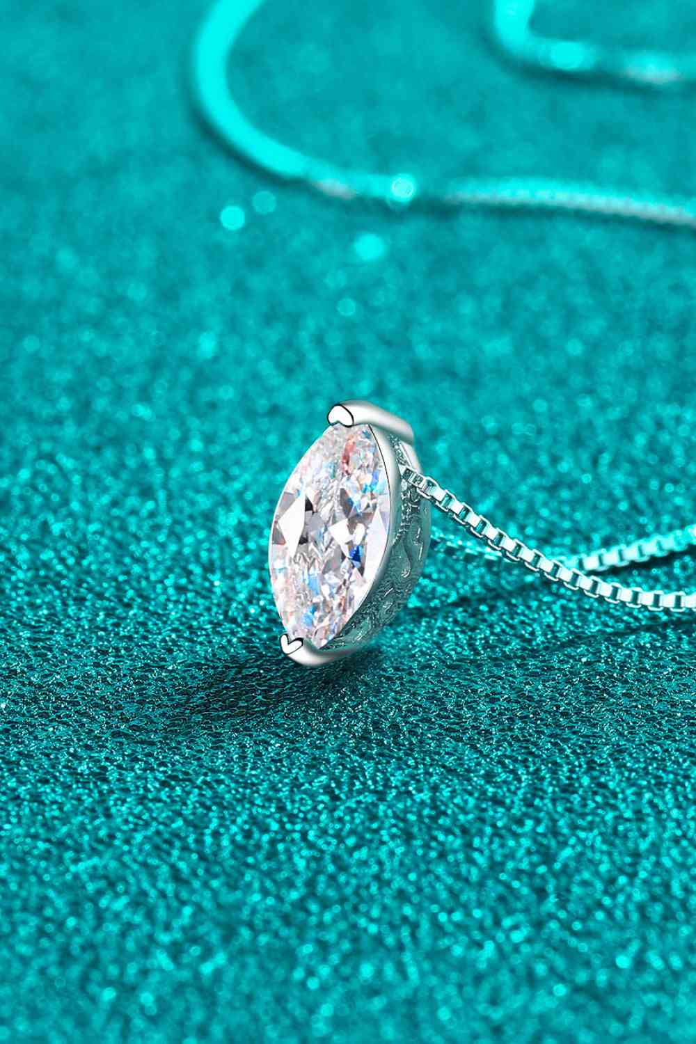 Collier en argent sterling 925 moissanite 1 carat