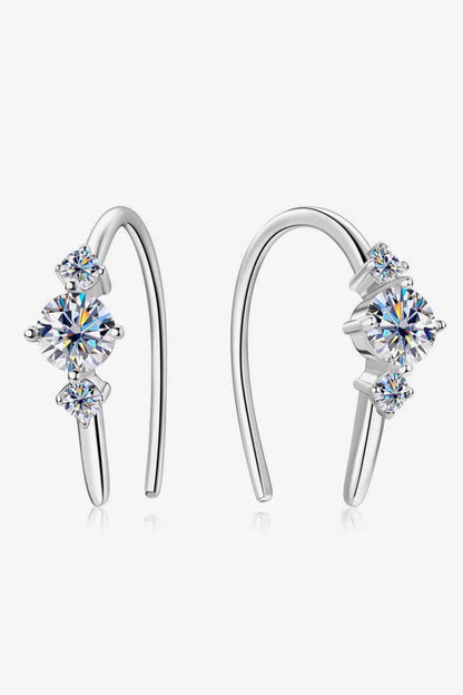 Boucles d'oreilles en argent sterling 925 Moissanite