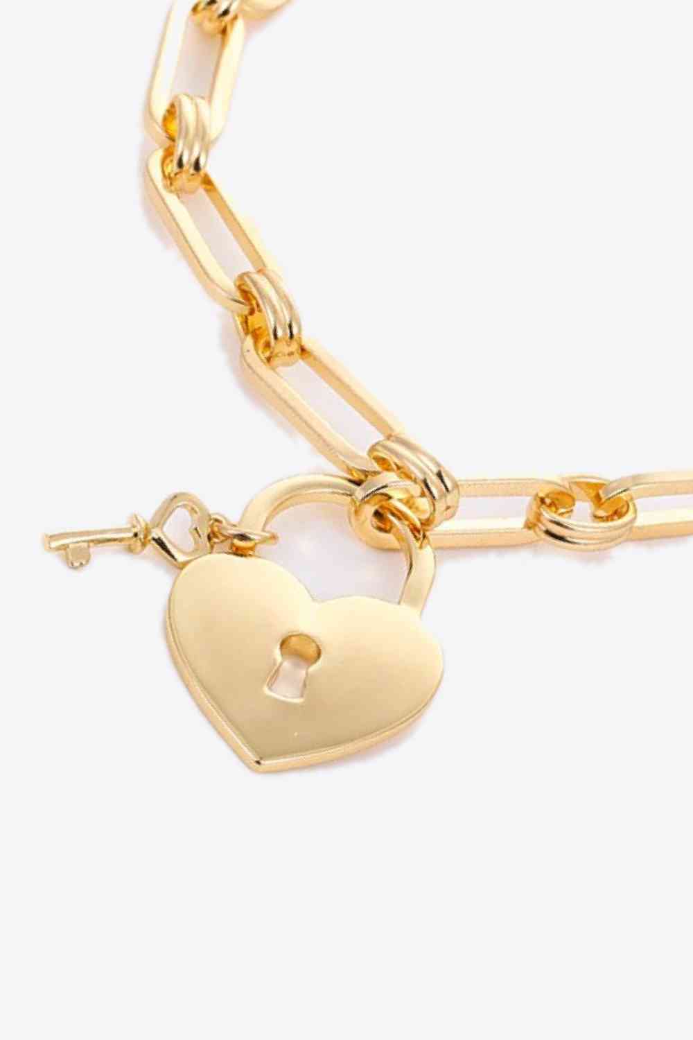 Bracelet à chaîne à breloques en forme de cœur, 5 pièces, vente en gros
