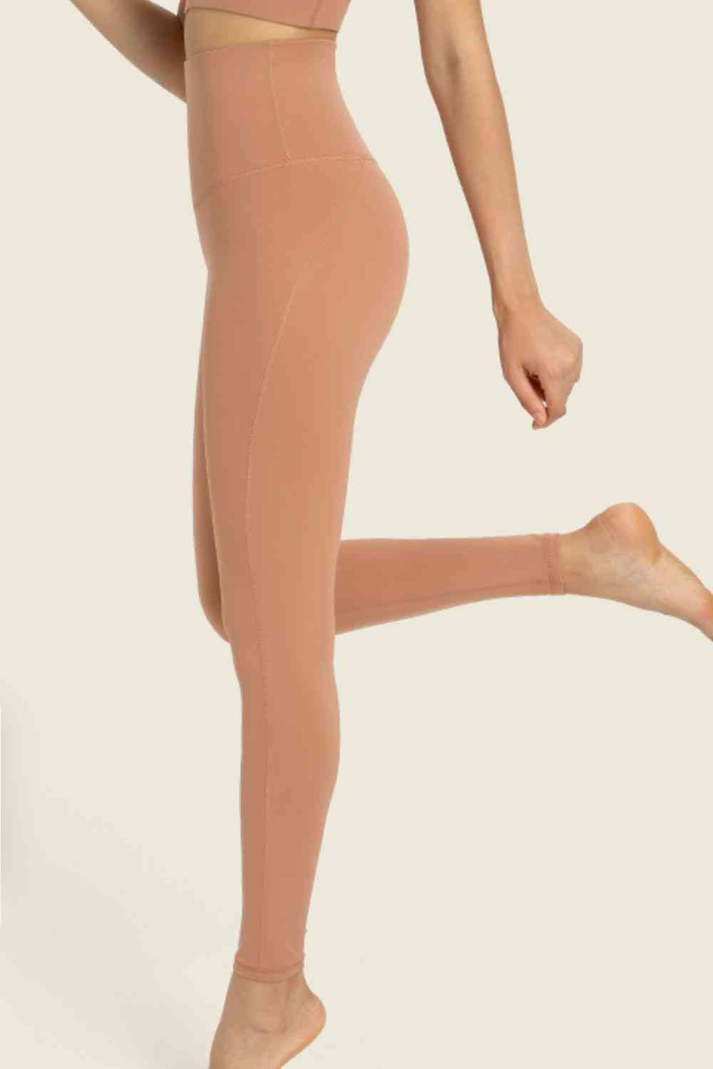 Legging de yoga taille haute sans couture à large ceinture