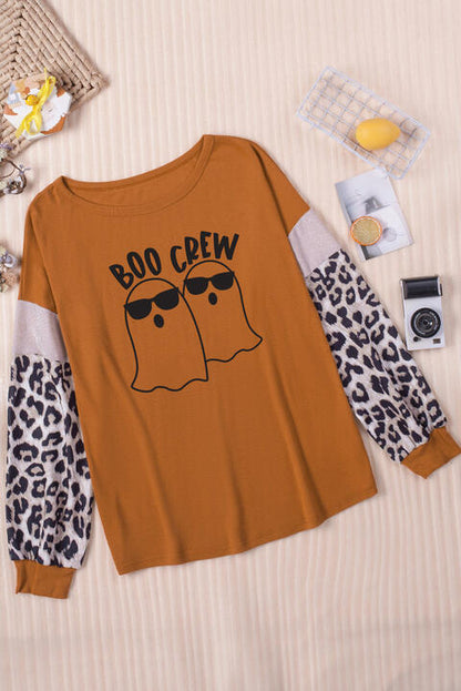 BOO CREW Camiseta con cuello redondo y gráfico Ghost