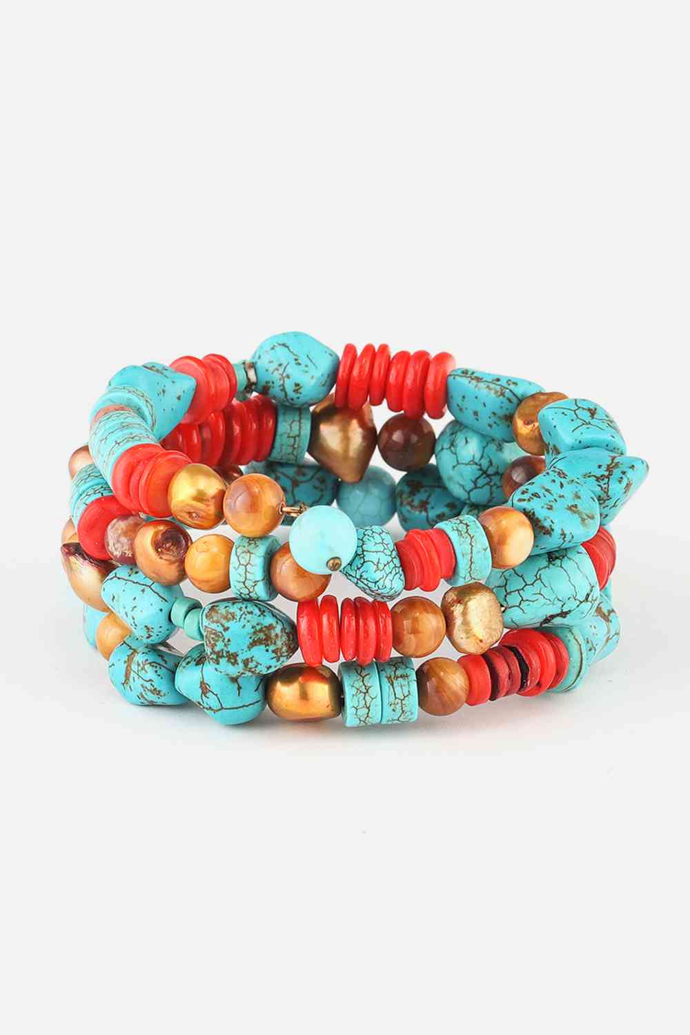 Bracelet turquoise superposé