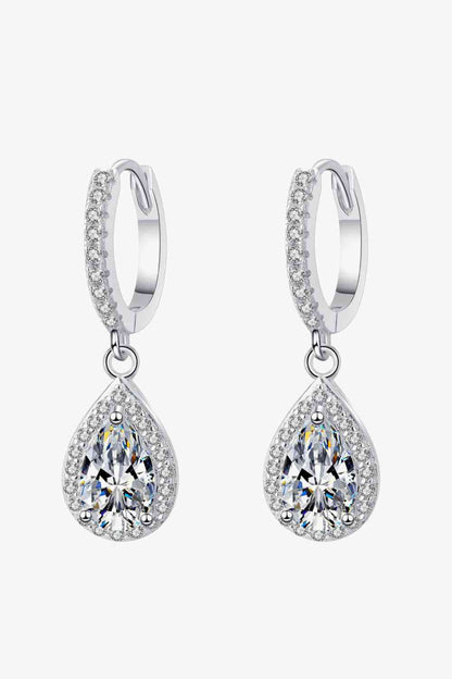 Boucles d'oreilles en forme de larme moissanite