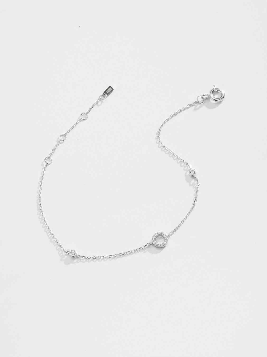 Pulsera de plata de ley 925 con circonitas de L a P