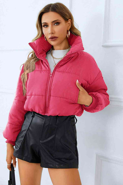 Manteau d'hiver zippé avec poches