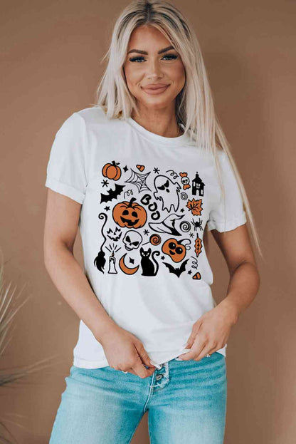 T-shirt à manches courtes avec image d'Halloween