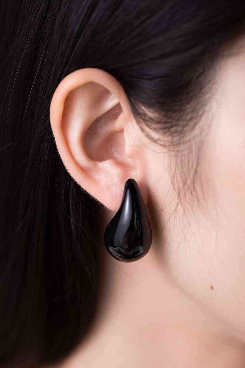 Boucles d'oreilles en laiton goutte d'eau de grande taille