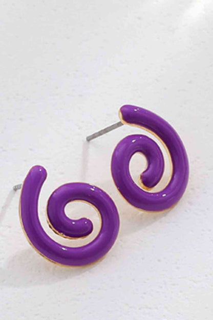 Boucles d'oreilles en cuivre de couleur vive