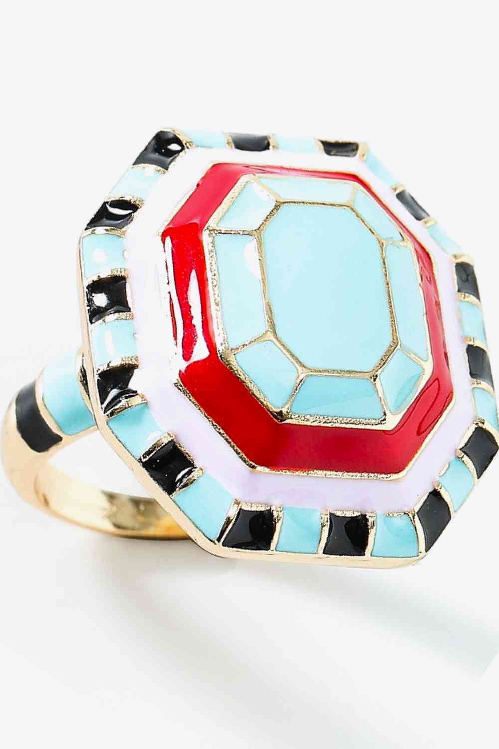 Bague Multicolore Plaquée Or 18 Carats