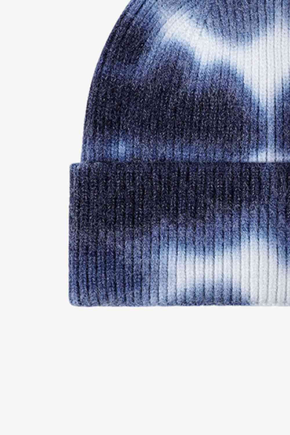 Bonnet en tricot à revers tie-dye