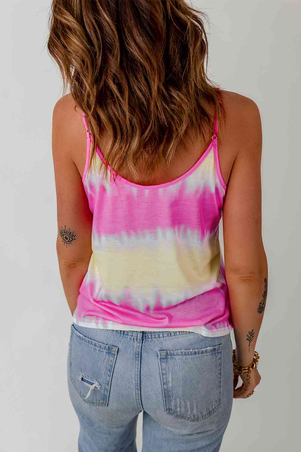 Camisole à bretelles et col en V tie-dye