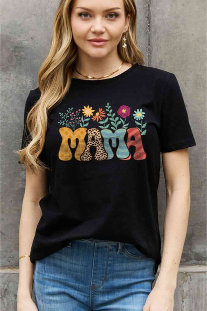 T-shirt en coton graphique MAMA pleine taille Simply Love