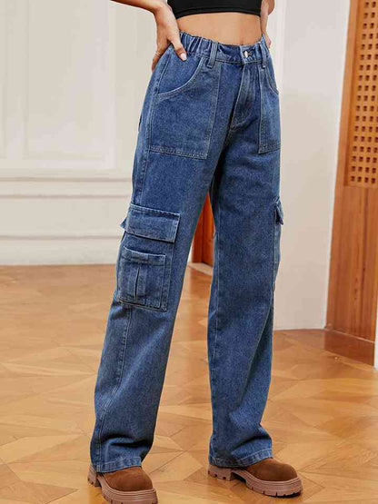 Jeans anchos con bolsillos