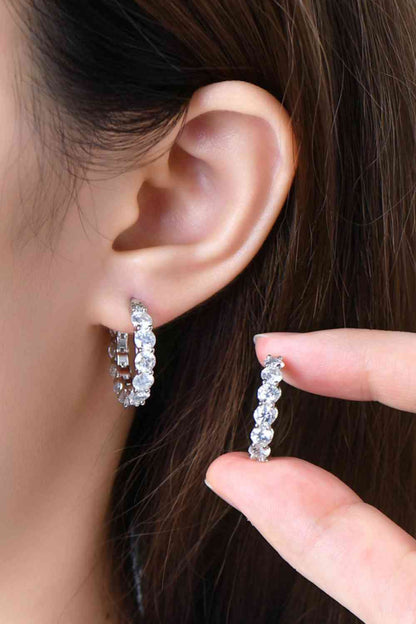 Boucles d'oreilles en argent sterling 925 moissanite 7,2 carats