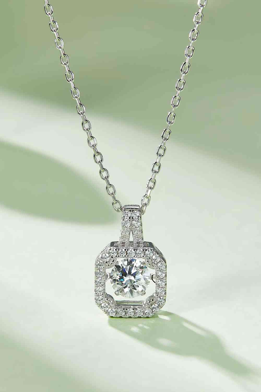 Collier en argent sterling 925 Moissanite adoré