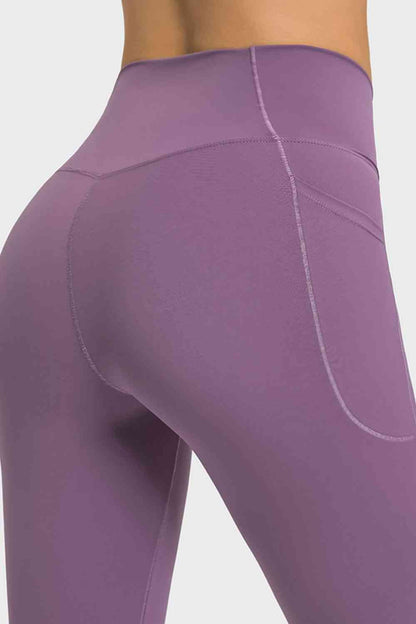 Leggings de yoga con cintura en V y bolsillos